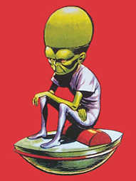 The totally evil and emotionless Mekon - Click here to go to my Dan Dare "Mekon Picture Warper" pages (Java Applet powered)